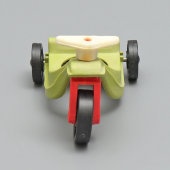 Детская игрушка «Мотороллер» из серии «Город пробок», колкий пластик, СССР, 1980-е