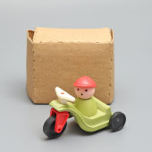 Детская игрушка «Мотороллер» из серии «Город пробок», колкий пластик, СССР, 1980-е