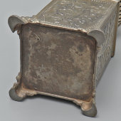 Старинная керосиновая лампа с цветочным декором, шпиатр, стекло, Kästner&Töbelmann (K&T), Эрфурт, Германия, нач. 20 в.