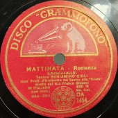 Граммофонная пластинка, Беньямино Джильи – Mattinata / Torna A Surriento (на итальянском языке). Disco "Grammofono" 1930-е гг.