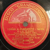 Граммофонная пластинка, Беньямино Джильи – Mattinata / Torna A Surriento (на итальянском языке). Disco «Grammofono», 1930-е