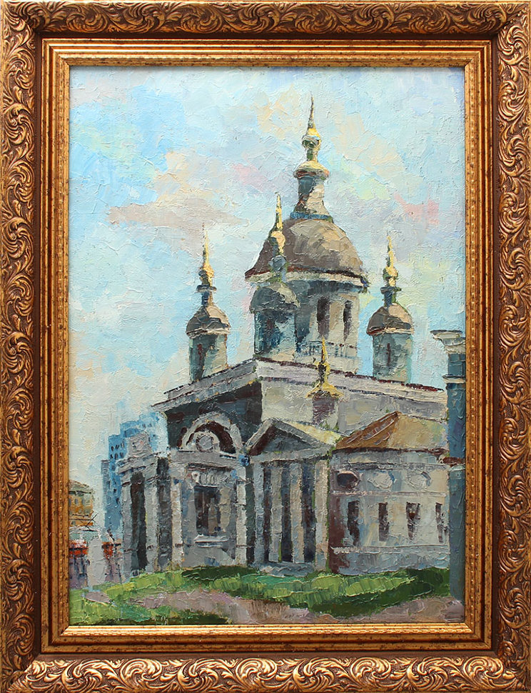 Картина «Православный храм​», СССР, 1980-е гг., холст, масло.