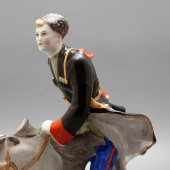 Агитационная статуэтка «Казак на коне», скульптор Орлов С. М., ДФЗ Вербилки, 1950-й