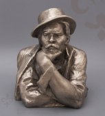 Бюст «Максим Горький», скульптор Торин Л., силумин, СССР, 1970-е гг.