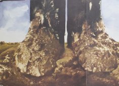 Советский агитационный плакат «Сельский пейзаж», художник В. Арсеенков, изд-во «Плакат», 1989 г.