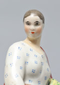 Статуэтка «С базара» (Женщина с дыней и тыквой, в красном платке), скульптор Данько Н. Я., Завод «Коминтерн», 1921-26 гг.