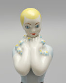 Статуэтка «Девушка с ромашками», скульптор Щербина В. И., Барановский фарфоровый завод, 1960-е