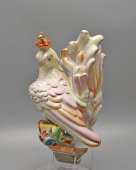 Настенная декоративная лампа «Сказочная птица» («Жар-птица»), скульптор Кожин П. М., фарфор, Дулево, 1956 г.