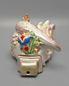 Настенная декоративная лампа «Сказочная птица» («Жар-птица»), скульптор Кожин П. М., фарфор, Дулево, 1956 г.