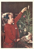 Почтовая открытка «С Новым годом!», СССР, ИЗОГИЗ, 1957 г.