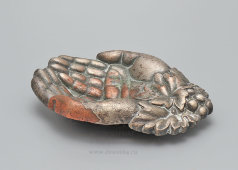 Пресс для бумаги (пресс-папье), настольный аксессуар, лоток «Руки молящегося», бронза, Европа, 1-я пол. 20 в.