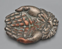 Пресс для бумаги (пресс-папье), настольный аксессуар, лоток «Руки молящегося», бронза, Европа, 1-я пол. 20 в.