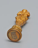 Старинная личная печать «Грифоны», бронза, Европа, кон. 19, нач. 20 вв.