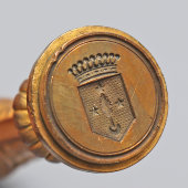 Старинная личная печать «Грифоны», бронза, Европа, кон. 19, нач. 20 вв.