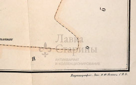 Старинная почтово-телеграфная карта Ставропольской губернии, картографич. зав. П. Ф. Петш, Санкт-Петербург, 1900-е