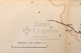 Старинная почтово-телеграфная карта Ставропольской губернии, картографич. зав. П. Ф. Петш, Санкт-Петербург, 1900-е