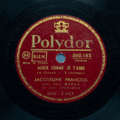 Jacqueline Francois: «Aimer comme je t'aime» и «Utrillo», Polydor, Франция, 1930-е
