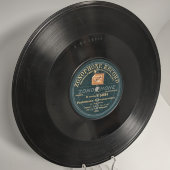 Пластинка с церковными песнями. «Разбойника благоразумнаго» и «Вечери Твоея тайныя», Zonophone record, 1900-е