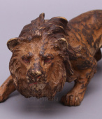 Скульптура «Лев», Европа, 19 век, венская бронза