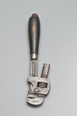Старинный разводной (трубный) ключ Stillson № 6 с деревянной ручкой, Walworth Manufacturing Co, США