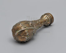 Старинная личная печать с рукояткой в стиле модерн (Ар-нуво), шпиатр, меднение, Европа, кон. 19, нач. 20 вв.