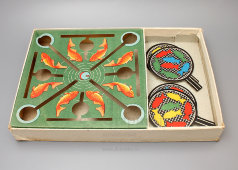 Советская детская настольная игра «Рыболовы», бумага, металл, дерево, СССР, 1963 г.