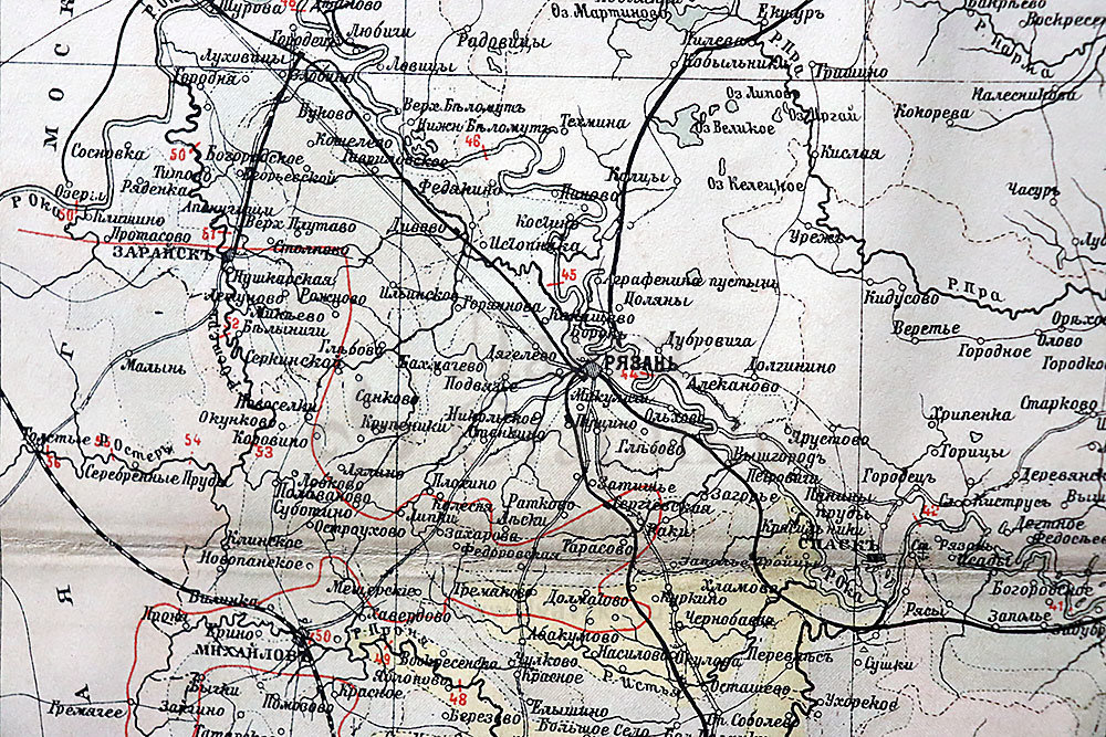 Старые карты рязанской
