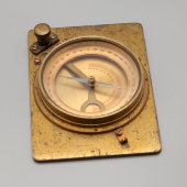 Угломерный прибор «Буссоль» (компас), латунь, стекло, Россия, к. 19, н. 20 вв.