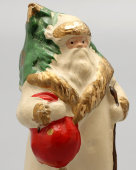 Новогодняя, елочная игрушка «Дед Мороз», папье-маше, СССР, сер. 20 в.