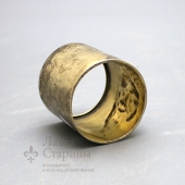 Антикварное салфеточное кольцо «Богатырская застава», серебро 84 проба