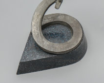 Скульптура «Лыжник», цинк, подставка из пластика под мрамор, СССР, 1960-е
