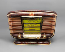 Уникальный подарок, коричневый советский ламповый радиоприемник «Звезда-54», 1954 год