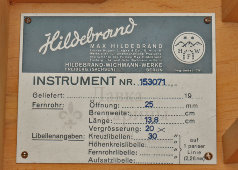 Старинный оптико-механический прибор HVA XVI 9-1 для геодезических или маркшейдерских работ, компания Max Hildebrand, Фрайберг, Германия, н. 20 в.