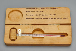 Винтажный винный термометр «Винная бочка» в коробке, Франция, 1970-е 