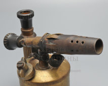 Старинная паяльная лампа, G. BARTHEL, модель 212, клеймо две шпаги, Германия, 1-я пол. 20 в.