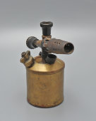 Старинная паяльная лампа, G. BARTHEL, модель 212, клеймо две шпаги, Германия, 1-я пол. 20 в.