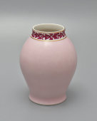 Сувенирная памятная ваза «Всесоюзная сельскохозяйственная выставка» (ВСХВ, ВДНХ), фарфор, Первомайский фарфоровый завод (Песочное), 1939 г.