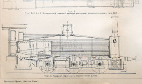 Старинная гравюра «Паровозы», бумага, Брокгауз и Ефрон​, Санкт-Петербург, 1890-е