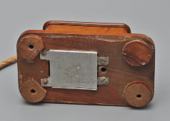 Старинный настенный телефон для консьержей и персонала отелей, массив дерева, Франция, 1910-е