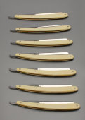 Недельный набор для бритья клинковой (опасной) бритвой «Kiebitz» (7 шт.), Германия, 1-я пол. 20 в.