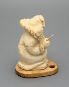 Фигурка «Зимняя рыбалка», кость, дерево, СССР, 1950-60 гг.