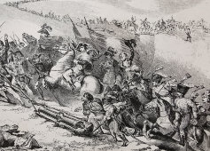 Гравюра в паспарту «Наполеон на перевале Сен-Бернар», Европа, 19 в.