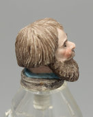 Старинная пробка в виде головы крестьянина с бородой, фарфор, Гарднер, Россия, 1870-1890 гг.