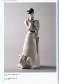 Статуэтка «Дама с собачкой», скульптор Бржезицкая А. Д., фарфор Дулево, 1995 г.