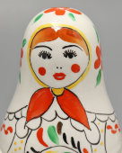 Фарфоровая чайница «Матрешка», Южноуральский фарфоровый завод (?), 1970-е