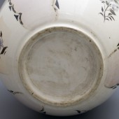 Большая напольная ваза в цветочной росписи, фарфор ЛФЗ