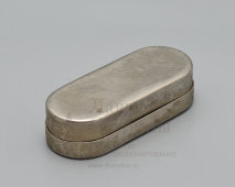 Старинный стеклянный шприц с иглой в металлическом футляре, Ф. Швабе, Москва, нач. 20 в.