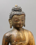 Большая старинная скульптура «Будда», чеканка, Китай, 19 в.