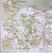 Старинный план окрестностей С. Петербурга, бумага, багет, к. 19 в., н. 20 в.