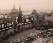 Старинная фотография «Красная площадь во время парада в честь Челюскинцев», СССР, 1934 г.